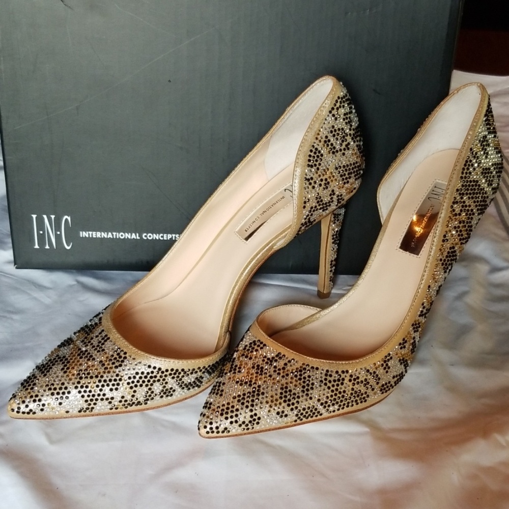 INC international concepts leopard print heels